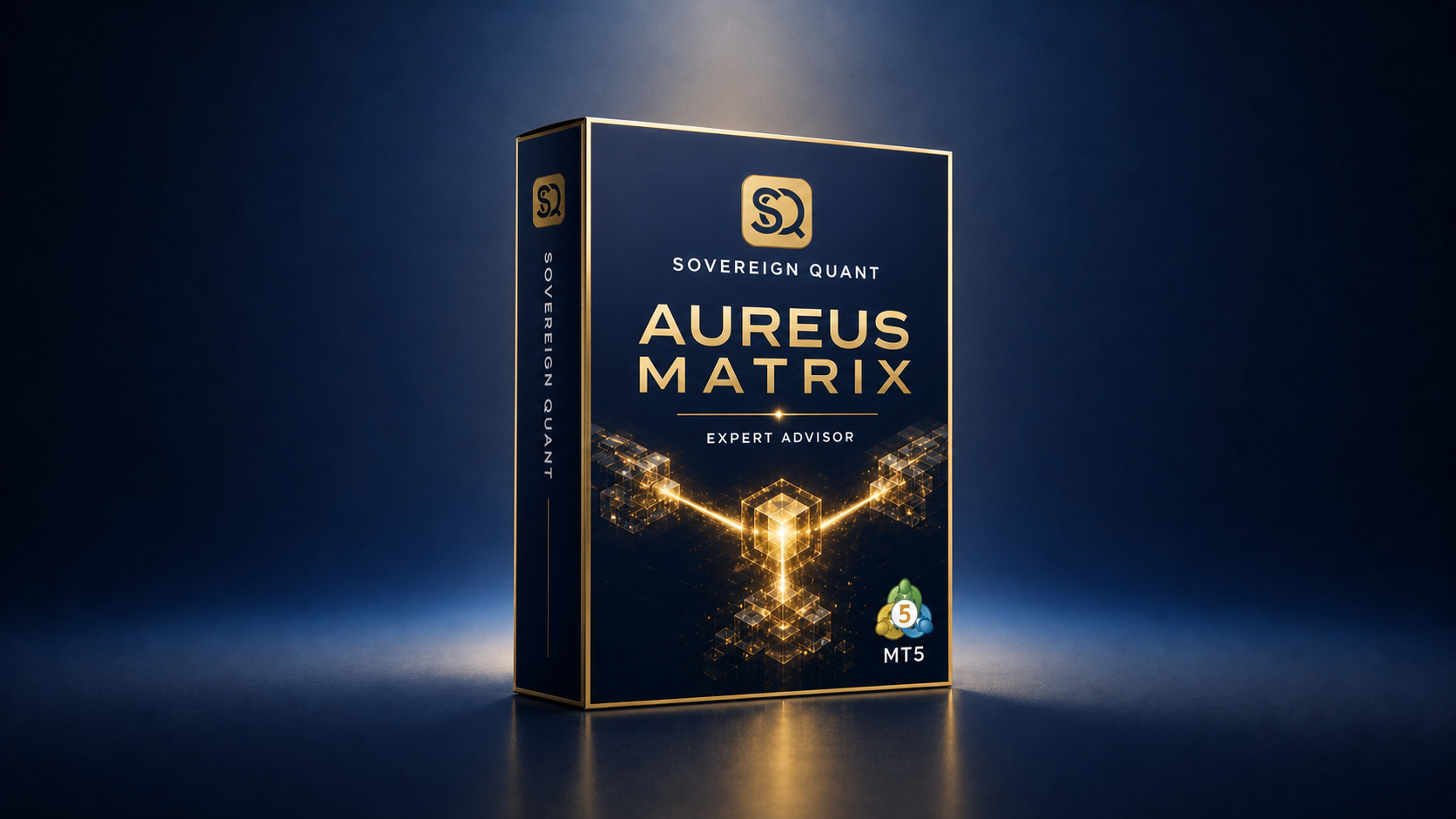 Produktbox des automatisierten Handelssystems Aureus Matrix für MetaTrader 5