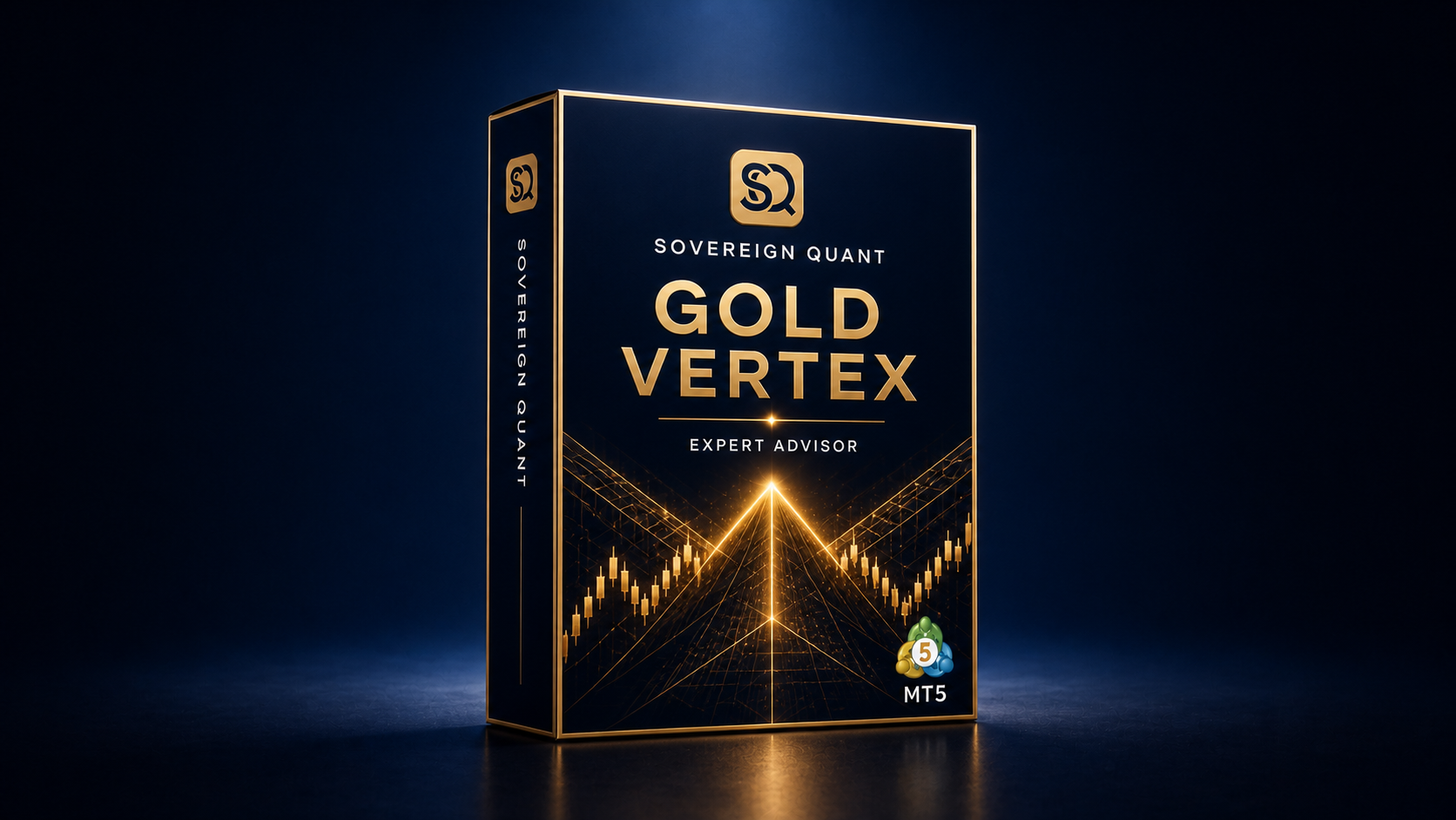 Produktbox des automatisierten Handelssystems Gold Vertex für MetaTrader 5
